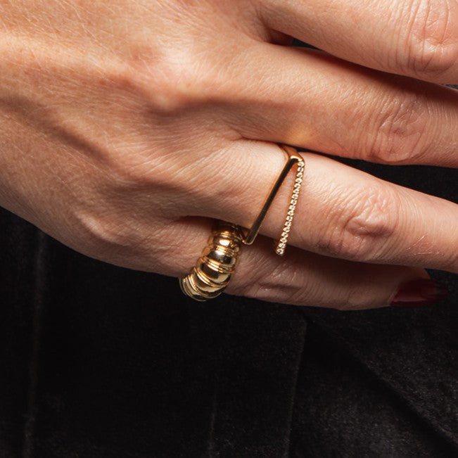 Double Chevron Ring