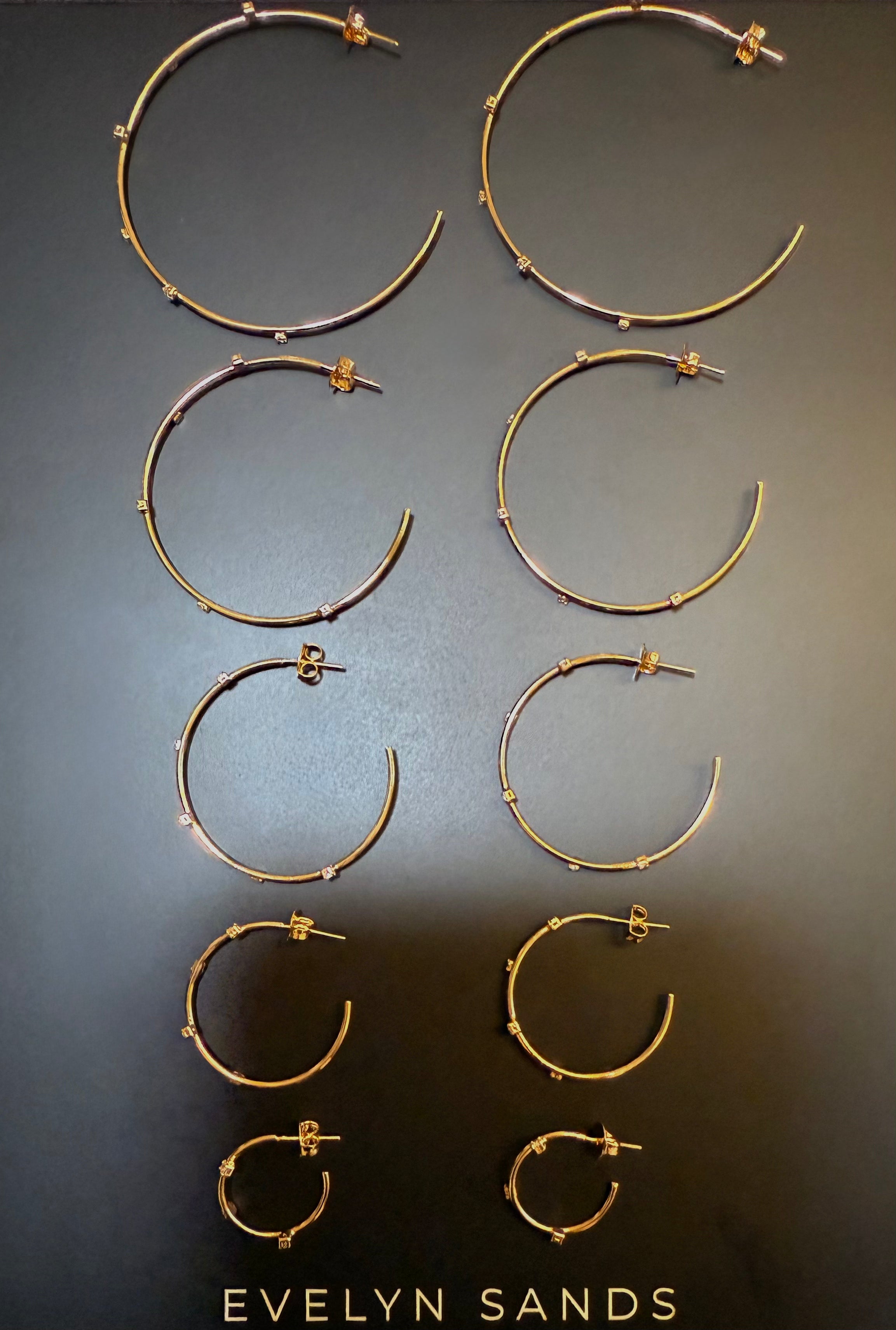 Twilight Diamond Hoops- Small