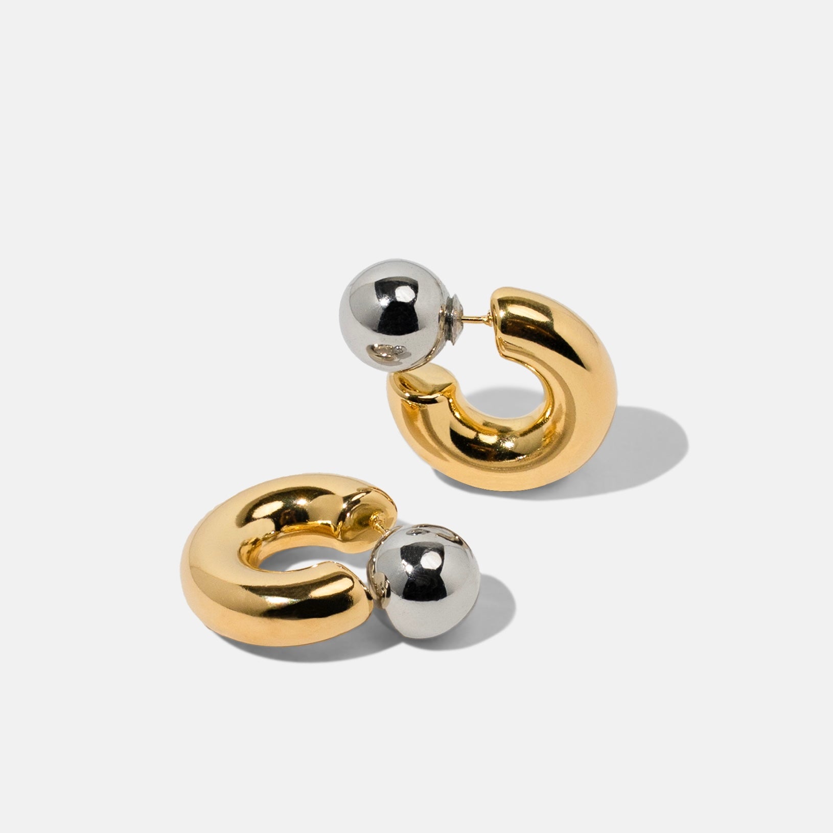 Two-tone Orbit Chunky Hoops