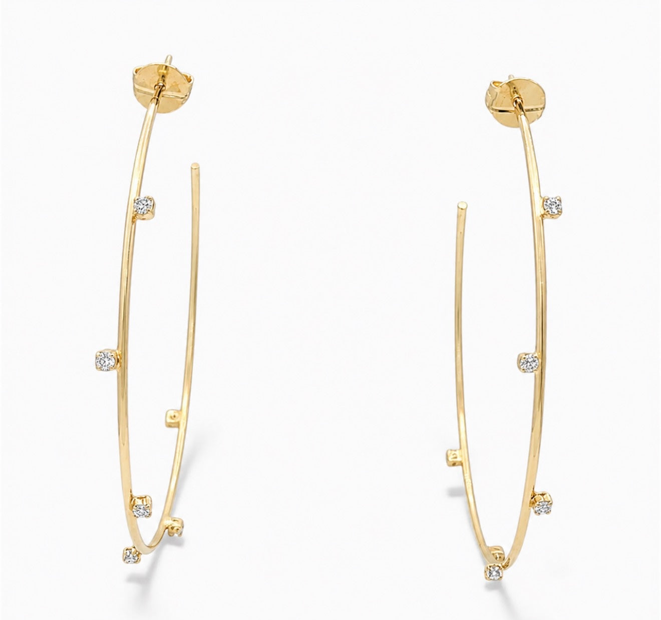Twilight Diamond Hoops -Large 