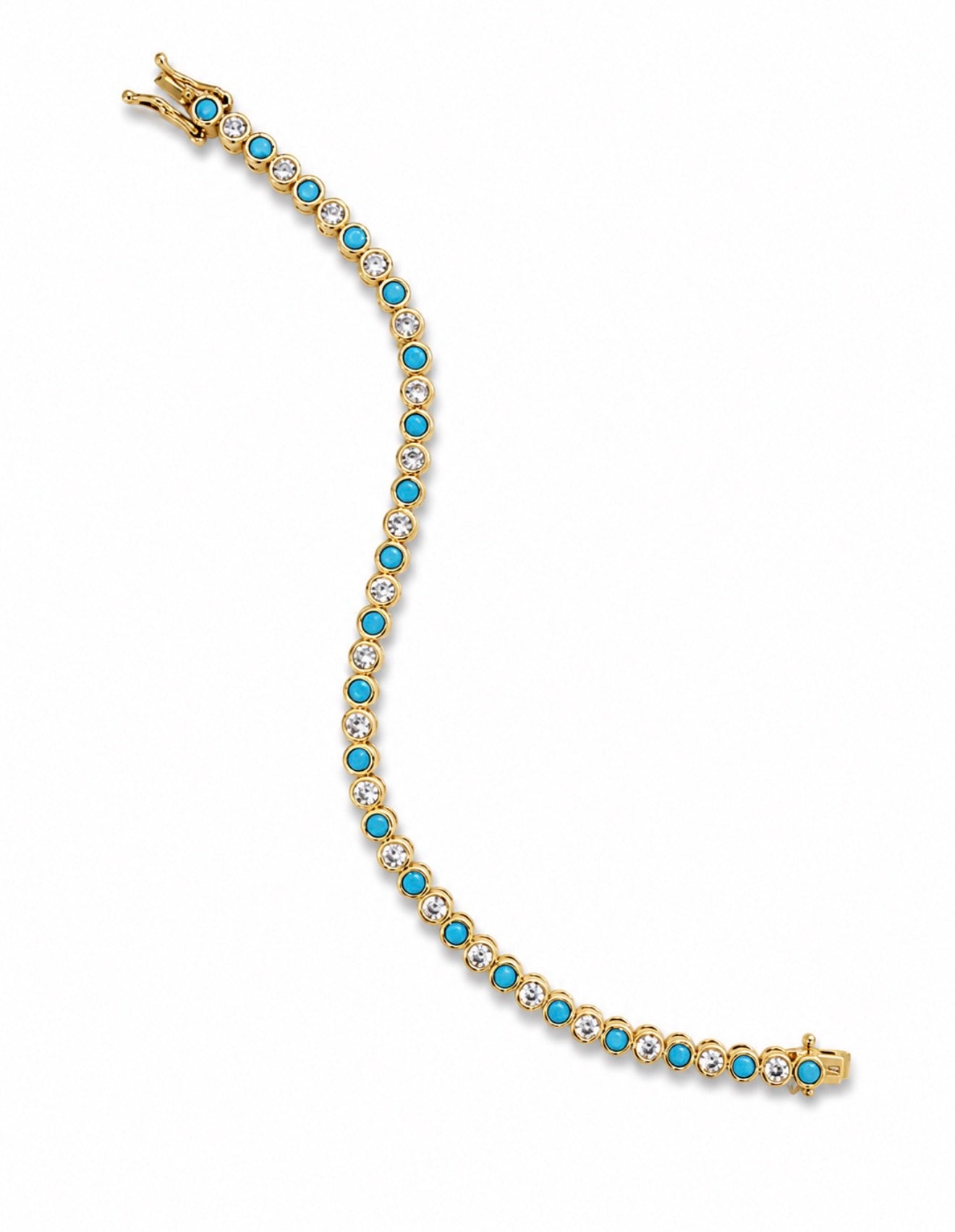 Nepo Baby Turquoise & Diamond Tennis Bracelet