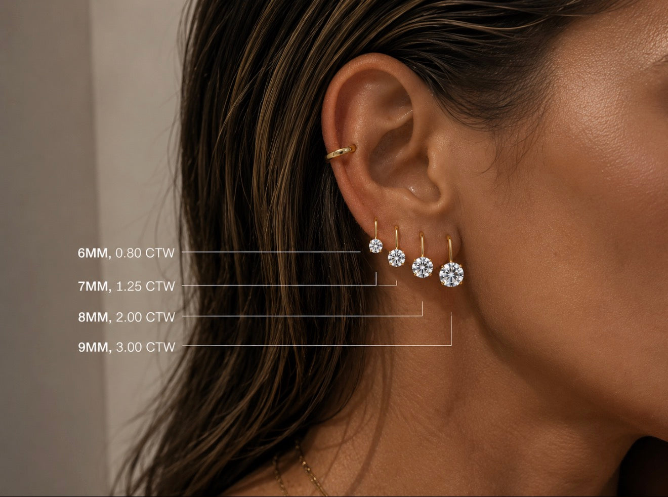 The Icon Bar Round Stud Earrings