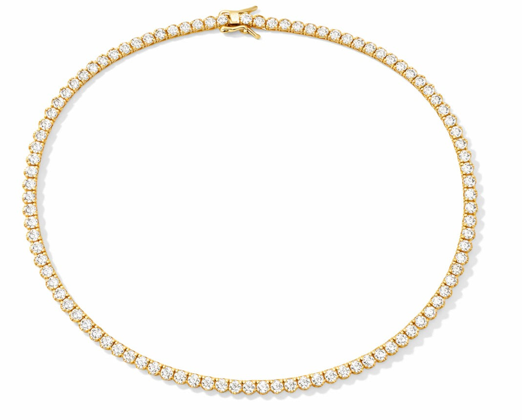 Madame, Three Prong Tennis Necklace