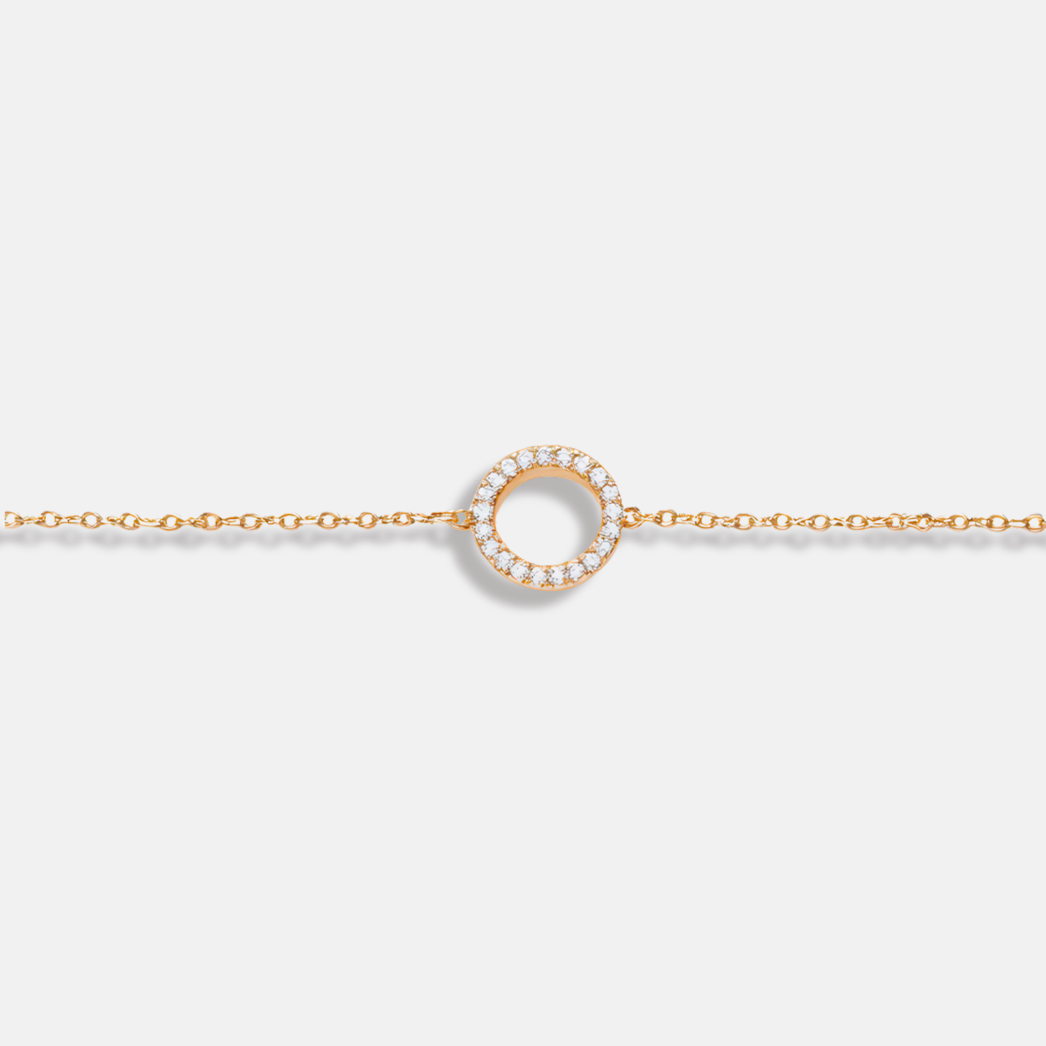 Halo Bracelet | Gold Vermeil Bracelet with CZ Halo