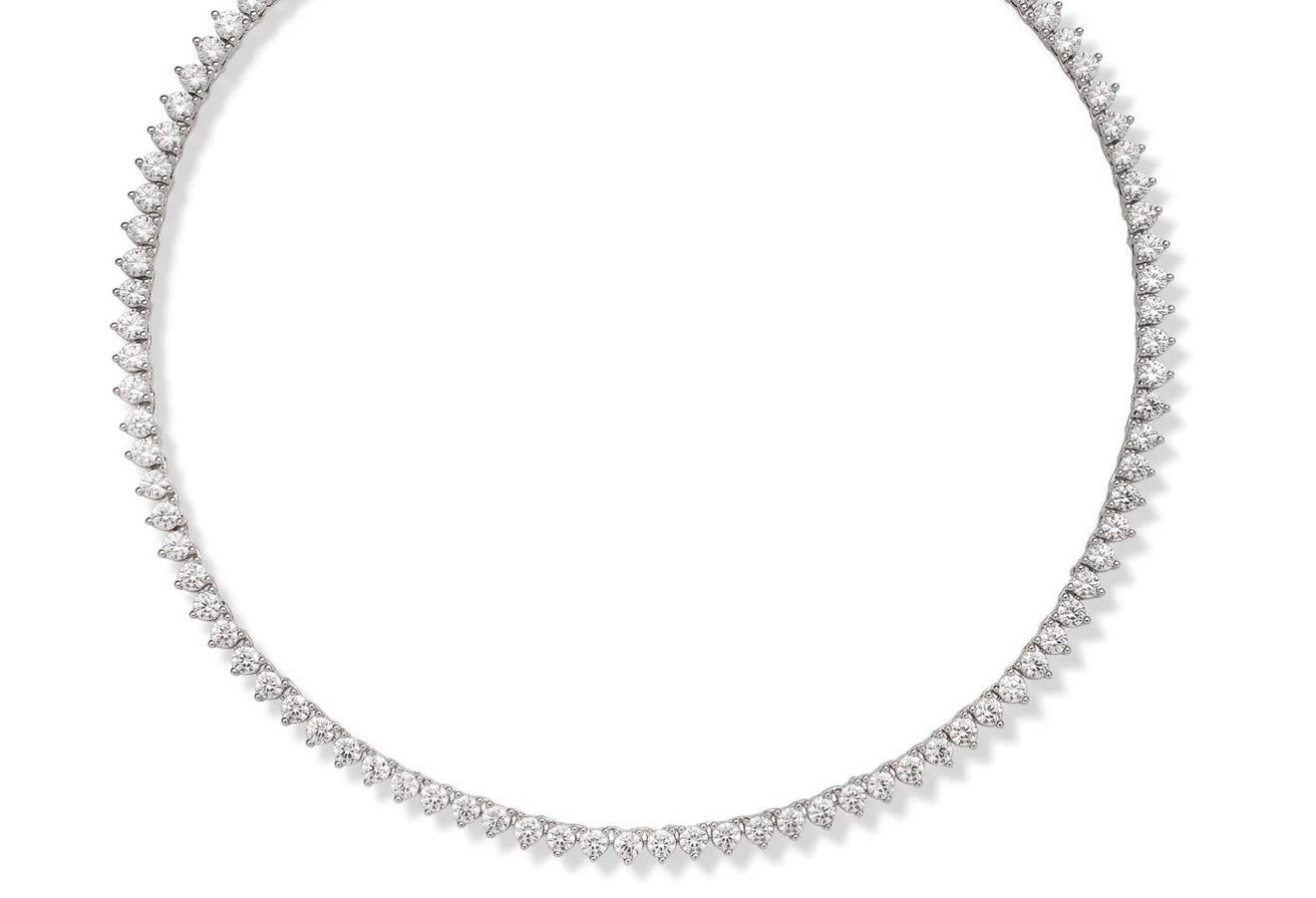 Madame, Three Prong Tennis Necklace