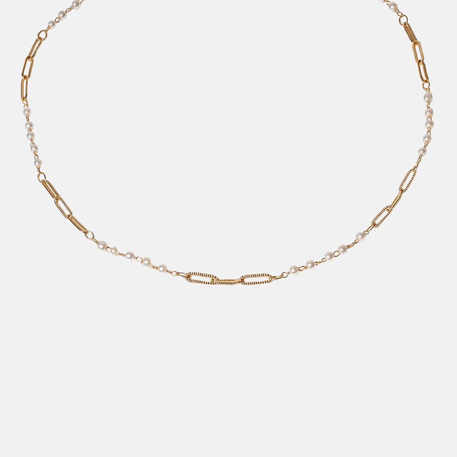Paper Clip La Petite Pearl Necklace