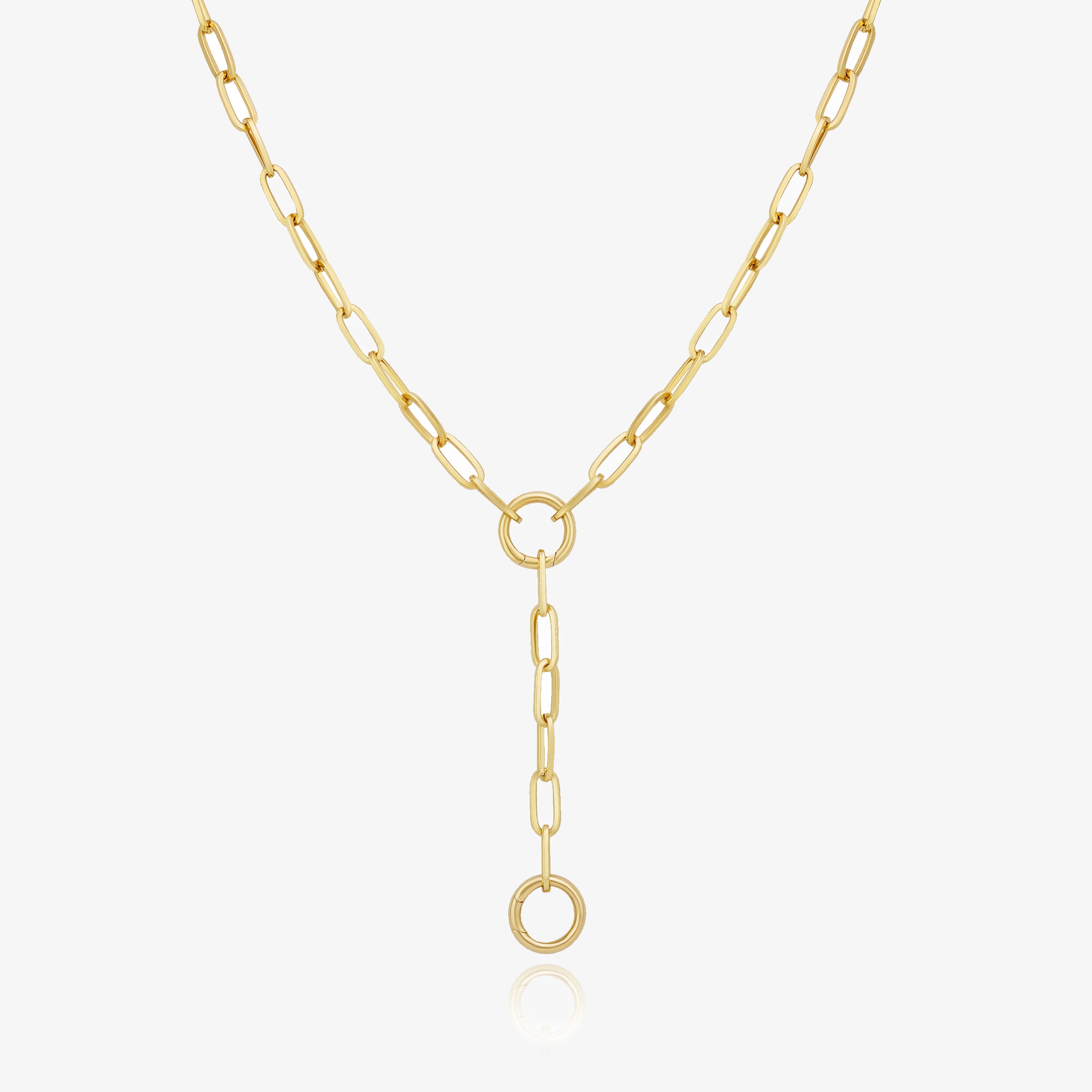 Paperclip Chain Necklace + Charm Extender