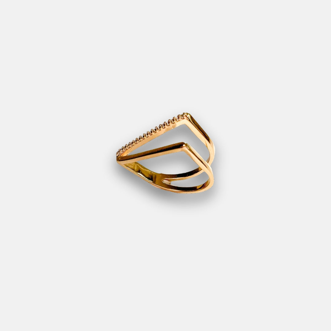 Double Chevron Ring