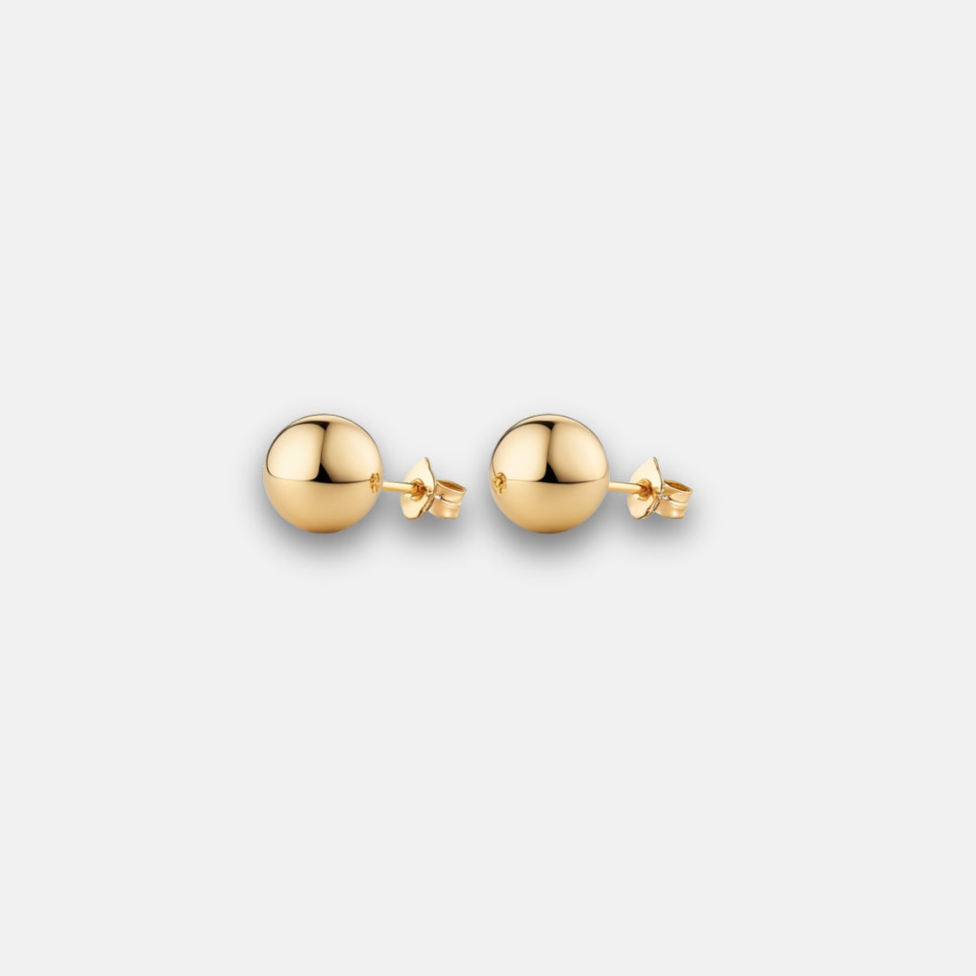 Gold Ball Stud Earrings