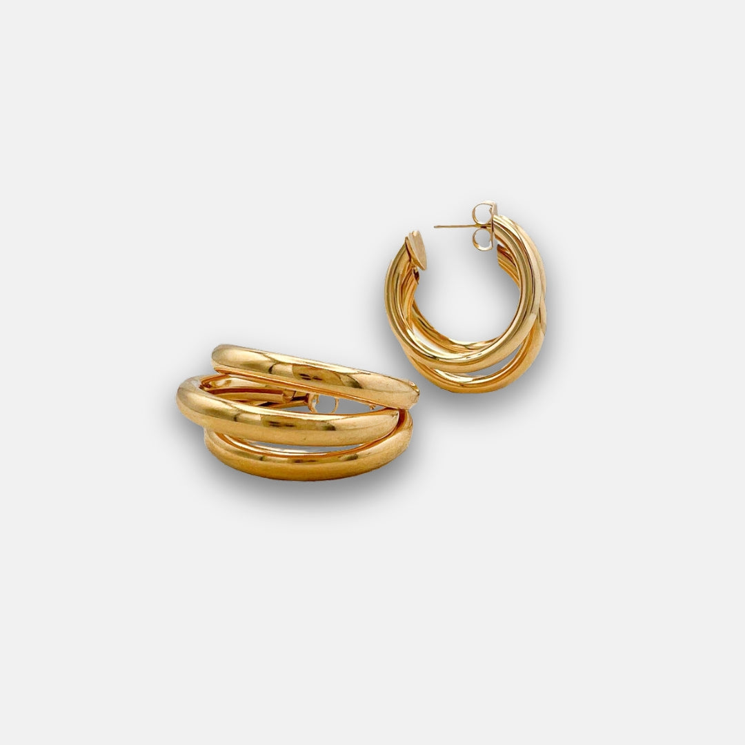 Triple Layer Hoop Earrings