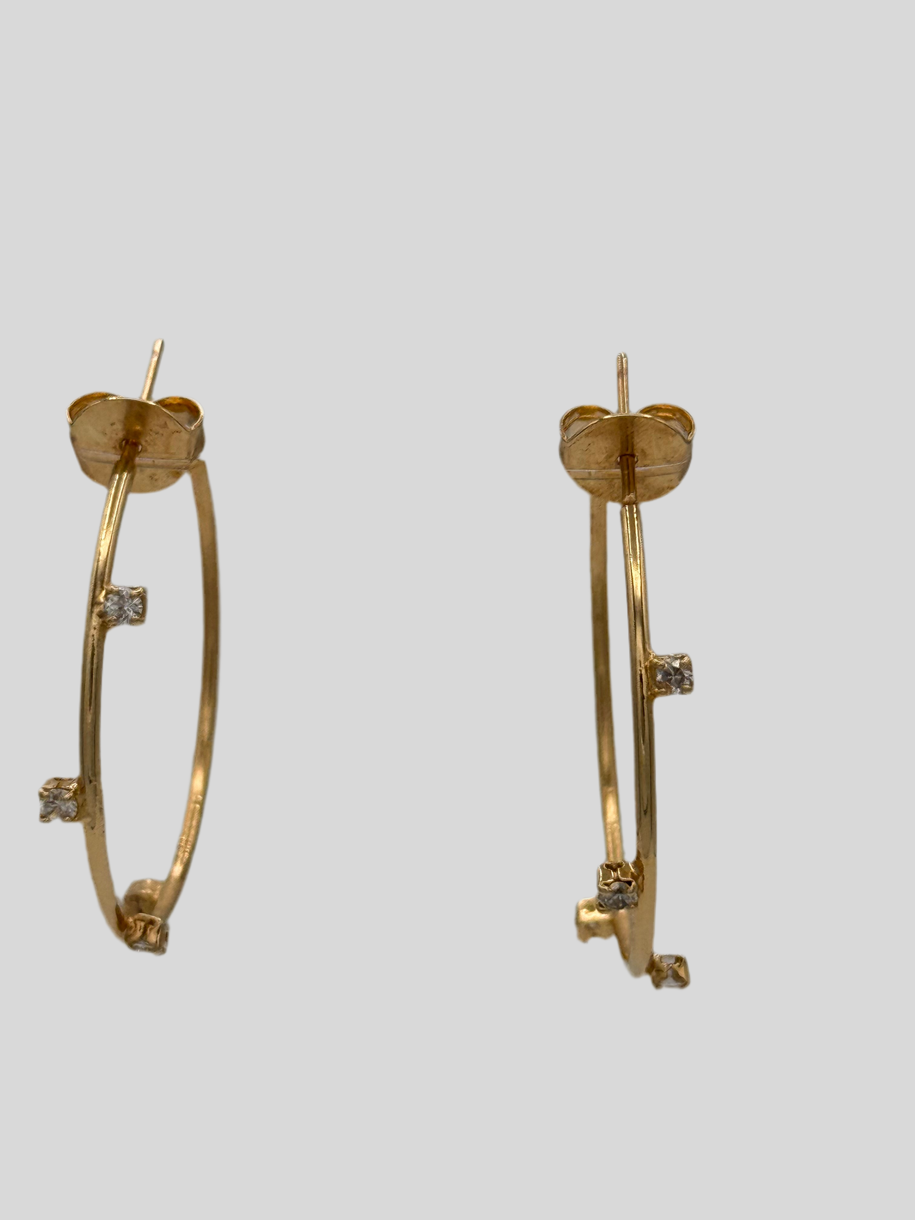 Twilight Diamond Hoops- Small
