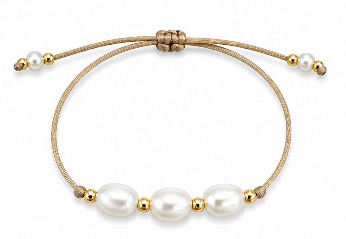 The Pearl Adjustable Bracelet – Trio